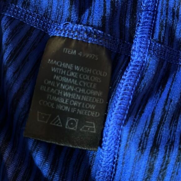 LUKKA Blue and Black Striped Hoodie Full Zip Workout Jacket-S - Picture 8 of 8